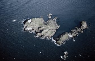 Oblique aerial view of centred on Fidra, taken from the SW.