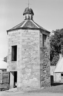 General view of Keith Marischal House dovecot from south west.