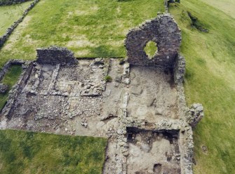 Balvaird Castle, General Vies of the Excavation site in the Outer Courtyard