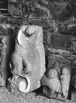 Caerlaverock Castle, Carved Stones