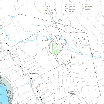 Map of the archaeology of Achiltibuie village and surrounding area