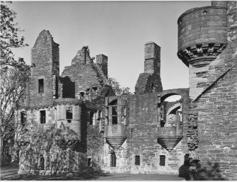 Earl's Palace Kirkwall Exterior View and Fireplace in Wall