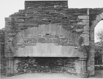 Earl's Palace Kirkwall Exterior View and Fireplace in Wall