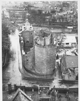 Bishop's Palace Kirkwall View from St Mungo's Magnus' Cathedral