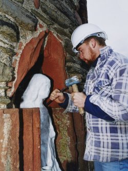 Bishop's Palace Kirkwall Rognvald's Statue Removal Progress