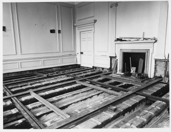 Palace of Holyrood House,Edinburgh Queens Sitting Room, Floor Const. With Steel Beams in Place