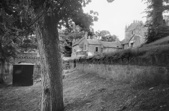 View of north side of Luffness House after demolition.