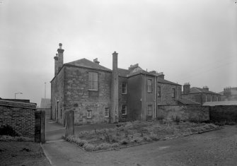 View of rear of 1 Grange Road, Alloa, from north.