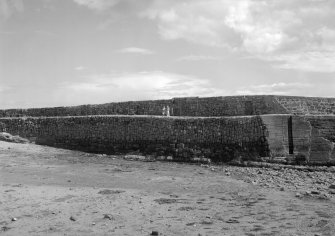 View of harbour wall, Cellardyke, from west.