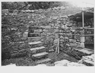 Loch Leven Castle.  Excavations - Walkway