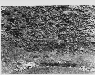 Lochmaben Castle, Dumfriesshire.  Inside Wall