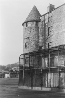 Detail of tower and aviary, Dudhope Castle, Barrack Road, Dundee.
