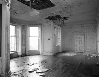View of interior during demolition.