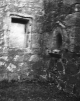 Rothesay, St Mary's Church.
View of piscina and aumbry.