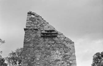 View of upper part of Saltcoats Castle dovecot including flight-holes, from south.