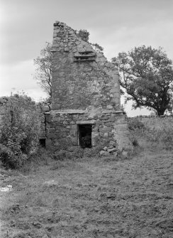 General view of Saltcoats Castle dovecot from south.