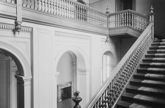 Interior view of Mayfield House showing staircase.
