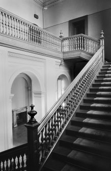 Interior view of Mayfield House showing staircase.