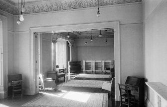 Interior view of Mayfield House showing south west drawing room on ground floor.
