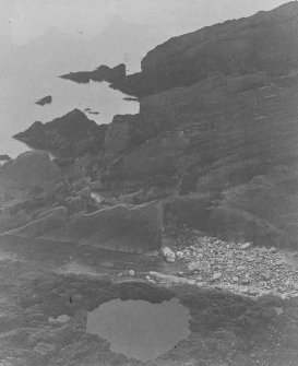 St Medan's Chapel + Cave.  Mall of Galloway, Wigtownshire.  Exteriors (No 2 Neg Broken)