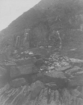 St Medan's Chapel + Cave.  Mall of Galloway, Wigtownshire.  Exteriors (No 2 Neg Broken)