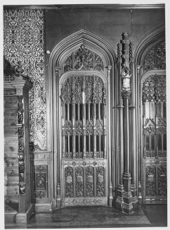 Taymouth Castle (C.D) Library Doors + Carved Figures 