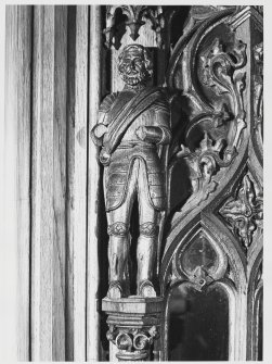 Taymouth Castle (C.D) Library Doors + Carved Figures 