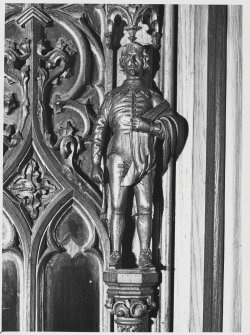 Taymouth Castle (C.D) Library Doors + Carved Figures 