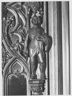 Taymouth Castle (C.D) Library Doors + Carved Figures 