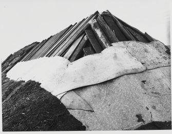 Arnol Black House, Isle of Lewis.  Repair of Roof