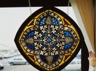 Irvine Library, Cunninghame House. Munich Glass "Suffer Little Children" window from Trinity Church. 