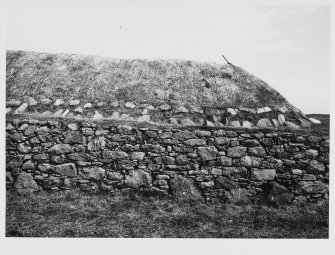 Arnol, Isle of Lewis.  Gen + Details Thatched Roofs Before Rethatching Blackhouse