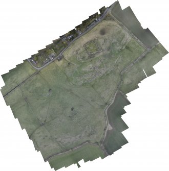 Ortho Aerial Photograph of Hume Castle and the surrounding landscape created from a UAV photography 