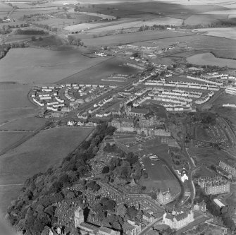 Oblique aerial view centered on Stirling Castle from south east.