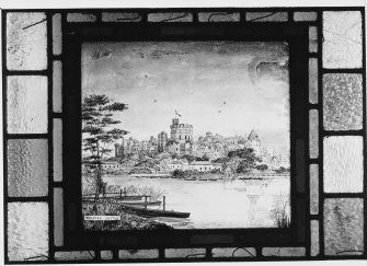 Newbattle A.M Archts Stores, Dalkeith, Midlothian.  Picture of Windsor Castle in Stained Glass