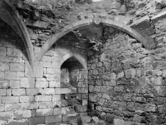 Interior view of Old Tulliallan Castle showing west chamber.