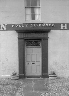 View of doorway to Station Hotel, Charles Street, Pittenweem.
