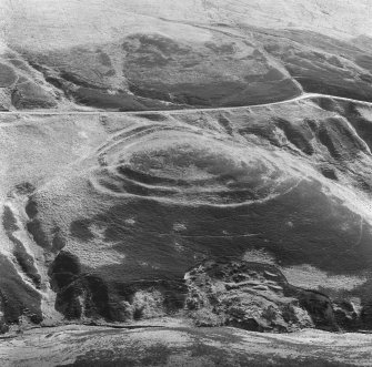 Oblique aerial view of the remains of White Castle fort. 
