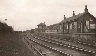 General postcard view of station.
Insc: 'Bervie Station'.