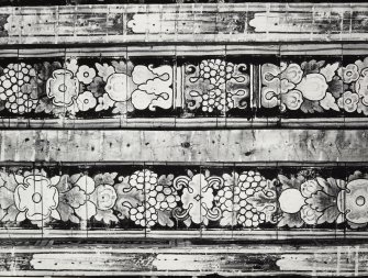 Prestonpans, Northfield House Hall Ceiling (b/w)