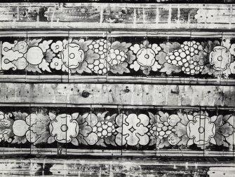 Prestonpans, Northfield House Hall Ceiling (b/w)