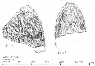 Rubbing of Castle of Fiddes Pictish cross slab fragment