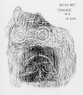 Rubbing of Congash 2 Pictish symbol stone