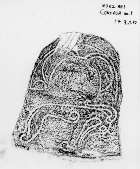 Rubbing of Congash 1 Pictish symbol stone