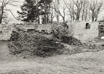 Spynie Palace Survey of Wallhead With Range and Interior of Doo'cot & General Survey