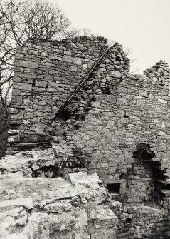 Spynie Palace Survey of Wallhead With Range and Interior of Doo'cot & General Survey