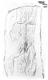 Rubbing of west face of Inverallan cross-incised slab