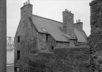 View of rear of Black Castle, High Street, South Queensferry, from south west.