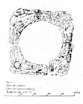 Rubbing of Keig Old Church font