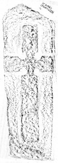 Rubbing of Lassintullich relief-carved cross slab